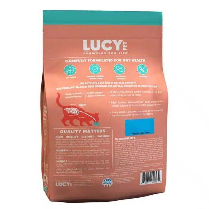 Lucy Pet® Salmon, Pumpkin, and Quinoa Cat 4lb bag - Image 2