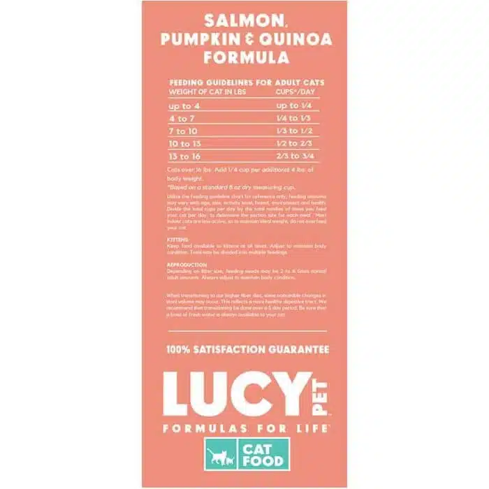 Lucy Pet® Salmon, Pumpkin, and Quinoa Cat 10 Lb - Image 4