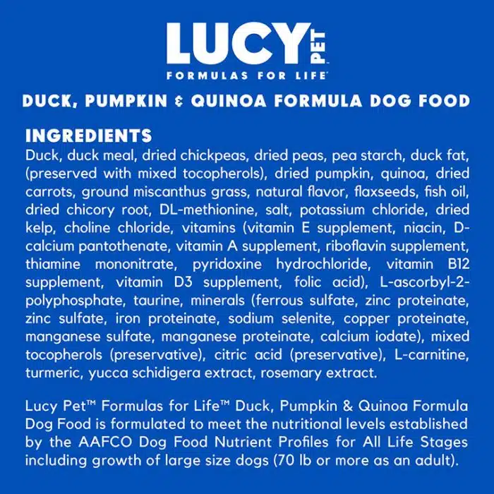 Duck, Pumpkin and Quinoa Dog Food SMALL BITES 4.5 LB - Image 3