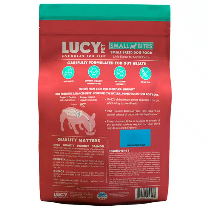 Salmon, Pumpkin and Quinoa Dog Food- SMALL BITES 4.5 LB - Image 3