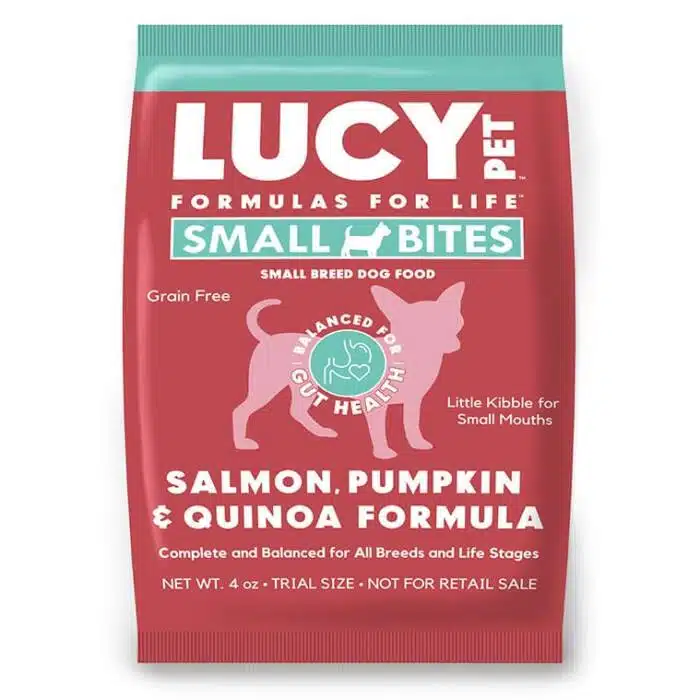 SAMPLE Lucy Pet Formulas for Life™ Salmon, Pumpkin & Quinoa SMALL BITES Dry Dog Food 4 oz